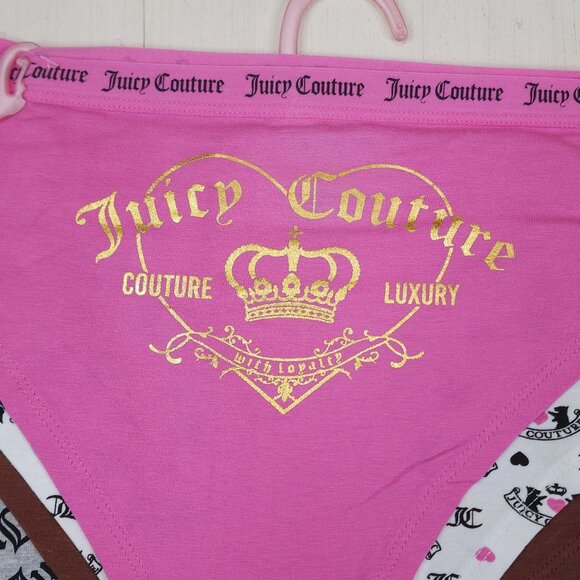 Juicy Couture Womens 7 Pk Bikini Cheeky Panties Intimates Assorted Colors Size L - Picture 7 of 14